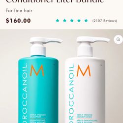Moroccan Oil Extra Volume Shampoo & Conditioner Liter Bundle