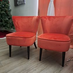 Coral accent chairs