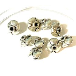 Lot Of Sterling Silver Ornate Beads 
