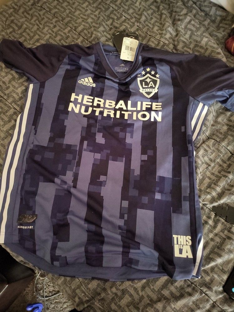 Adidas LA Galaxy Herbalife AeroReday Jersey Retails $120 Size LARGE