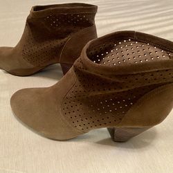 Womens Suede Ankle Booties