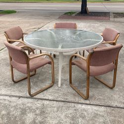 Mountain  of stuff SW 77036. $50 OBO big glass table w 6 chairs