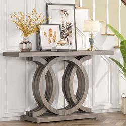 55" Geometric Console Table for Entryway and Living Room