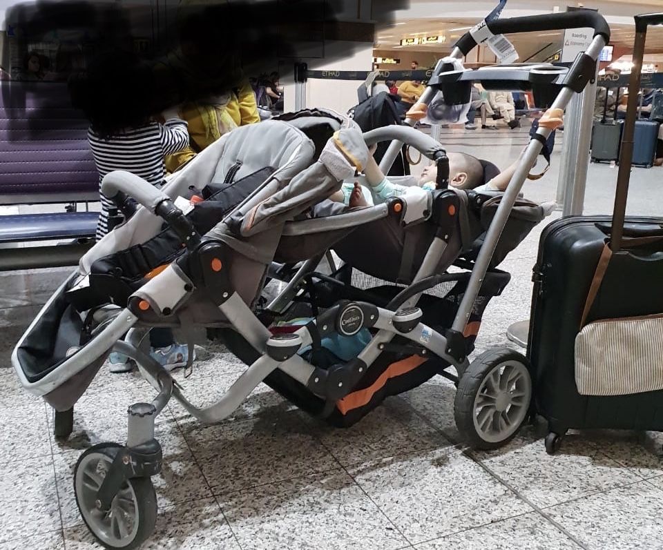 Baby double stroller