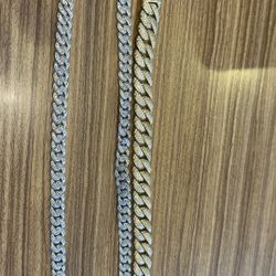 Cuban Link Chain And Bracelet 