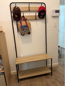 Coat Rack with Bench