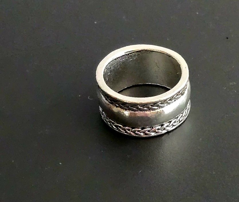 SILVER EXTRA WIDE LADIES NEW SIZE 6 RING