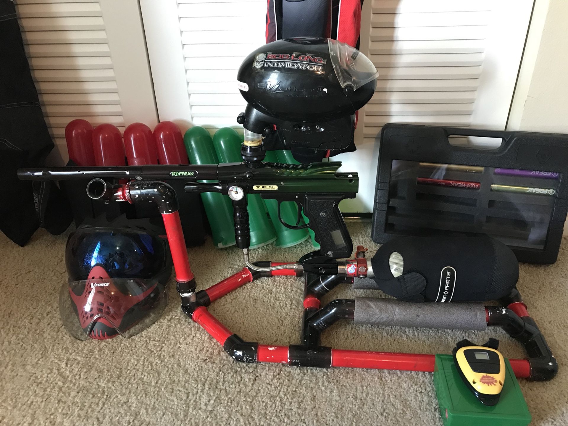 USED DRAGUN TES PAINTBALL GUN WITH ALL ACCESSORIES - $100 OBO