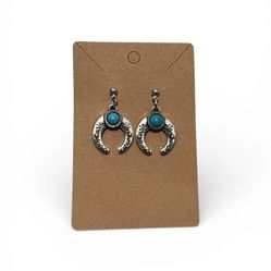 Horseshoe Earrings  Western Style Silver Toned Handmade Artisan Jewelry