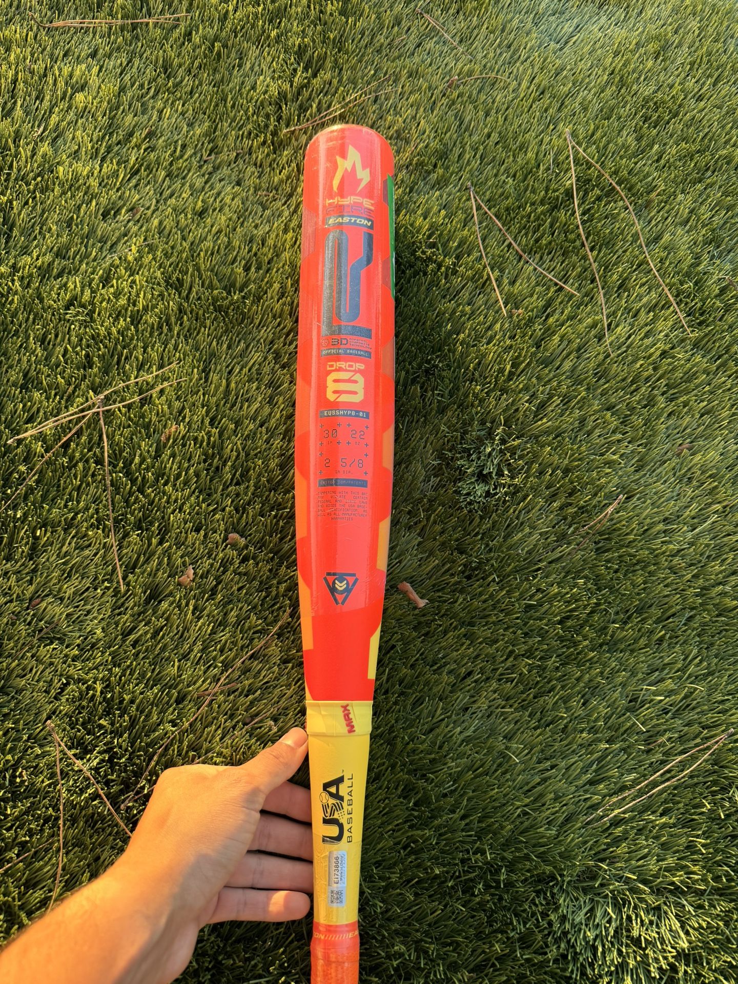 NEW 2025 Easton Hype Fire – USA Baseball Bat Drop 8 (30”/22 oz) – Power Boost Knob