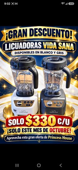 Licuadoras Princess house $330 cada una solo en octubre