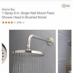 8" Replacement Shower Head Brushed Nickel .... CHECK OUT MY PAGE FOR MORE ITEMS