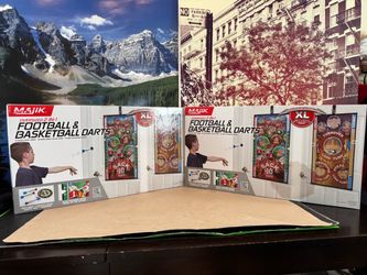 Oversized 2-in-1 Football & Basketball Dart Game. New Unopened. 2-Available