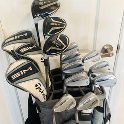 Taylormade P790 Golf Set Irons 4-PW with Steel Shafts, Taylormade Sim Max Driver
