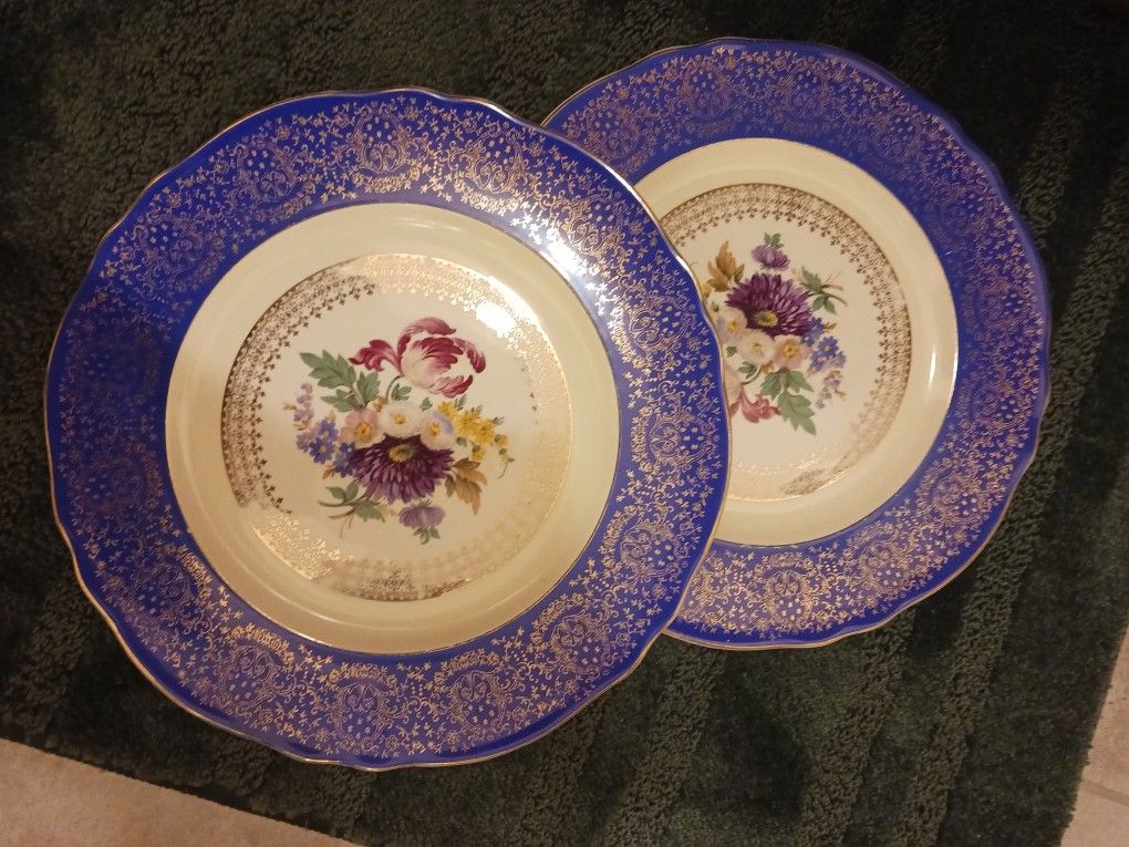  Vintage Stubenville Colbolt Blue Plates #2049