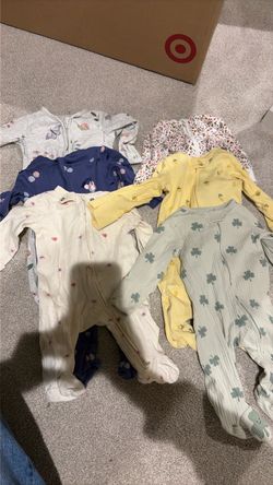 3 month - Baby  Girl Footed Pajamas