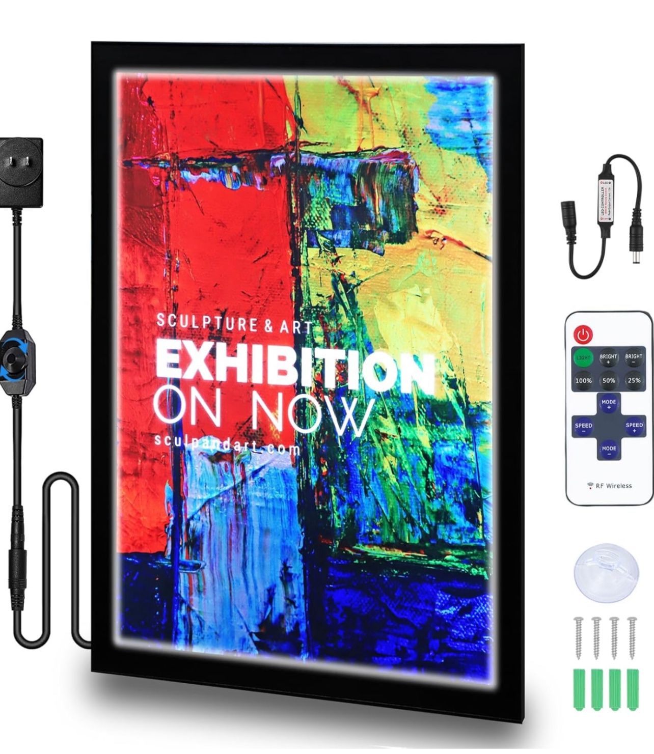 Brand New In The Box- Spolehli 18x24 LED Light Box Frame - Remote Control, Dimmer, Adjustable Brightness, Magnetic LED Poster Frame Display for Home T