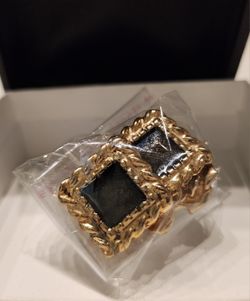 GP Square Sapphire Blue Earrings