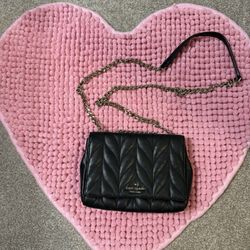 Kate Spade Black Quilted Leather Crossbody Purse