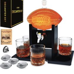 Luxury Football Whiskey Decanter Set