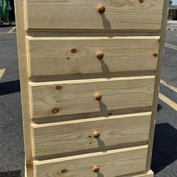 5 drawer  pine