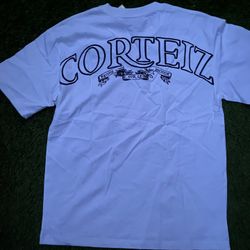 White Cortez Shirt Size Medium Comes With Tags And Bag 1:1