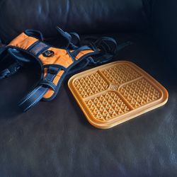 PHOEPET Reflective Dog Harness Large Breed Adjustable No Pull Vest with with Handle 2 Metal Rings