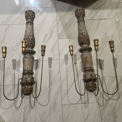 Vintage Extra Large Wall sconces /Candle Holders