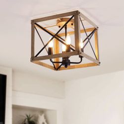 Industrial Rectangle Ceiling Light