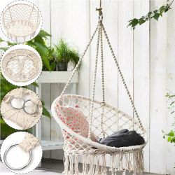 NEW ROPE SWING CHAIR WITH HANGING ACCESSORIES 
