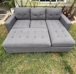 L couch with ottoman