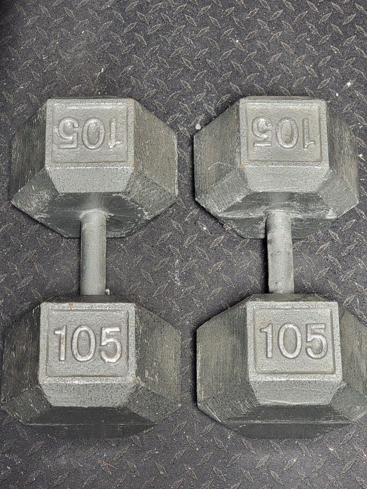 105 lb Dumbbells Pair