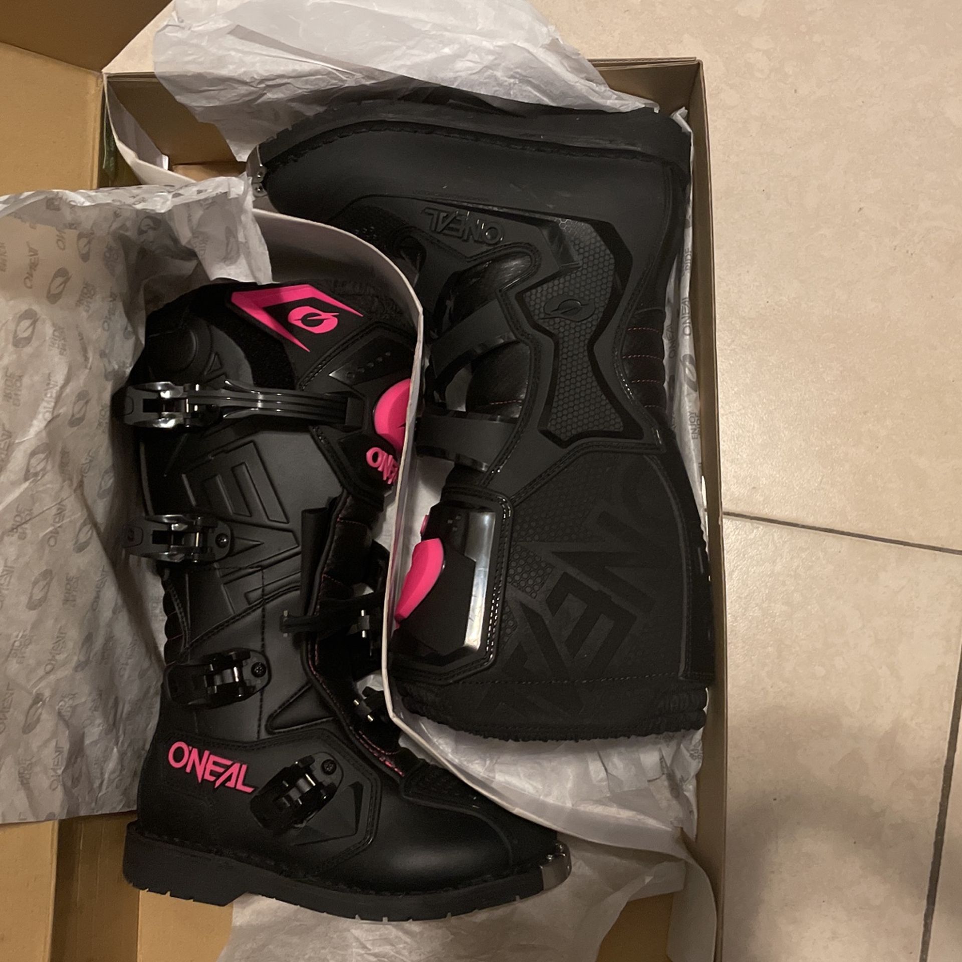 Pink & Black Boots