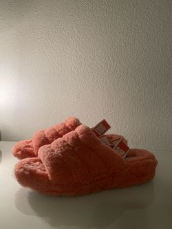 UGG Fluff Yeah Slingback Sandals In Fuchsia