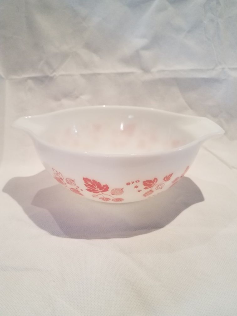 Vintage Pink and White PYREX