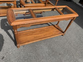 Solid wood foyer table