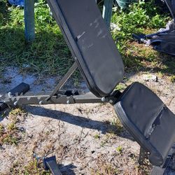 Sit ups or exercise bench