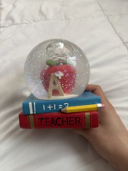 teacher snow globe 