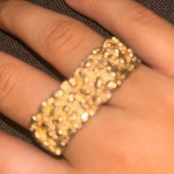 2FINGER GOLD NUGGET RING