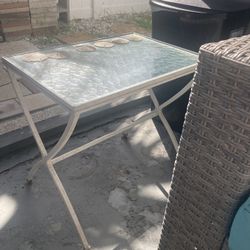 Glass End Table 