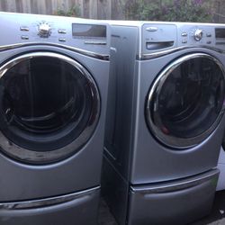 Whirlpool Washer & Electric Dryer W/ Drawers Storage 