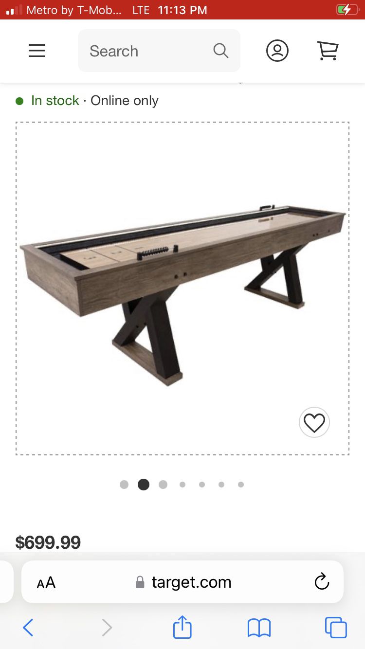 Shuffleboard Table 