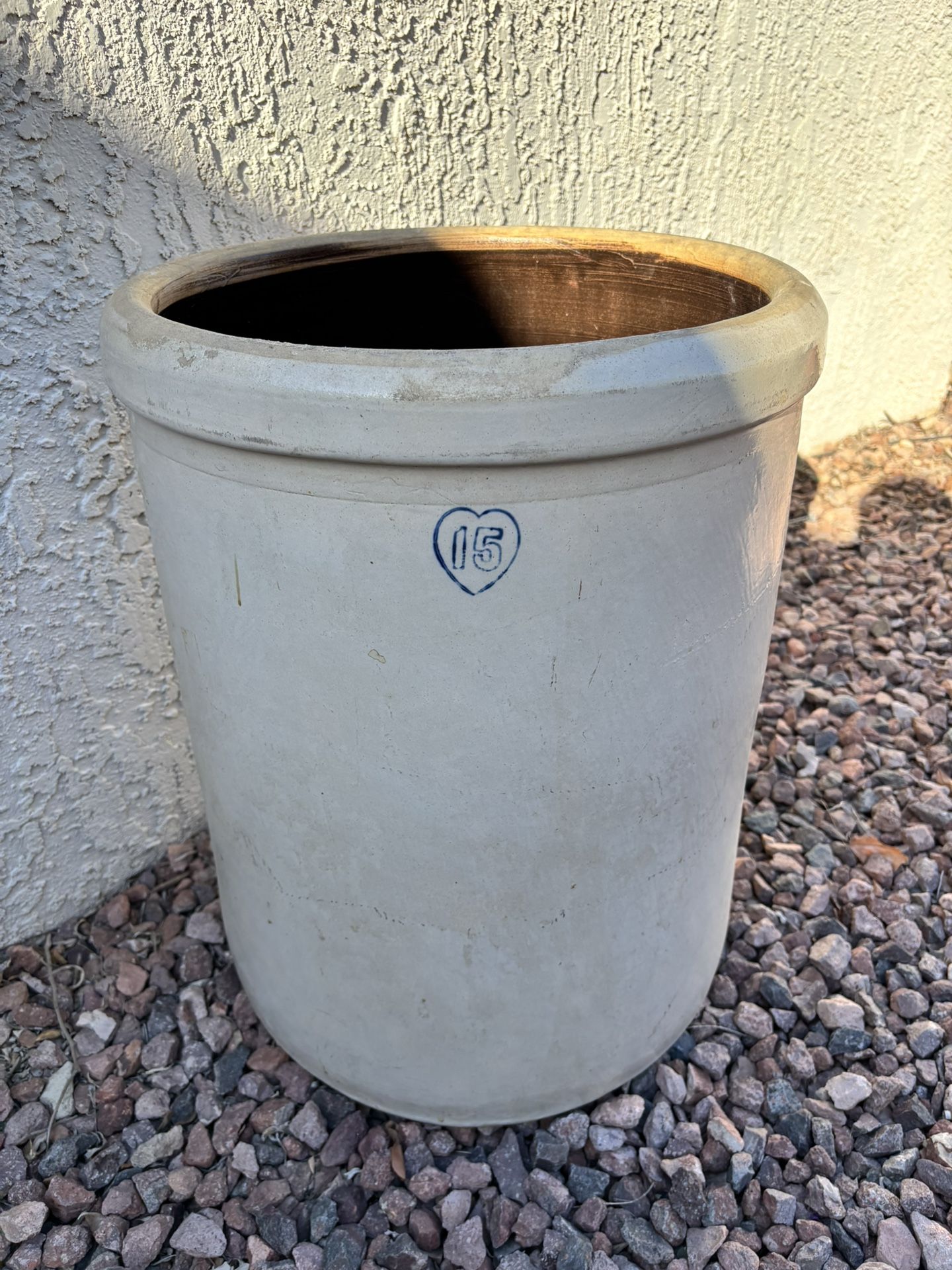 Antique 15 Gallon Stoneware Crock