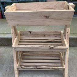 🍋Wood fruit vegetable storage rack Stand 🥔 Frutero organizador de madera 🍋