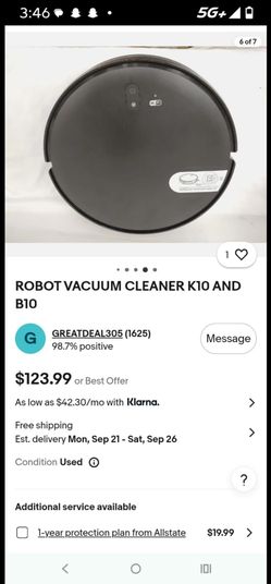 Robot Vacuum Cleaner K10 and B10