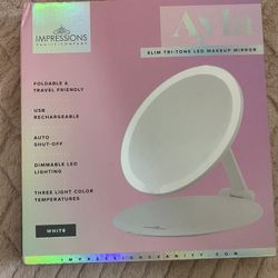 IMPRESSIONS VANITY Ayla Slim Tri-Tone LED Makeup Mirror