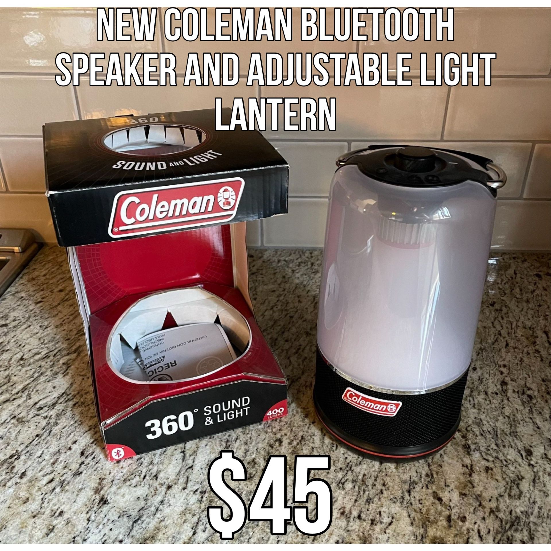 New Coleman 360 Bluetooth Speaker & Light Lantern
