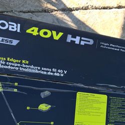 40 Vol Cordless Edger Kit Rioby New Out Of Packet $220 pick Up Only 