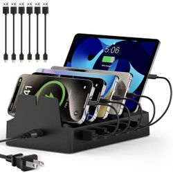 6 Port Fast Charging Station for Multiple Devices New