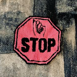 Nail Stop Sign Rug
